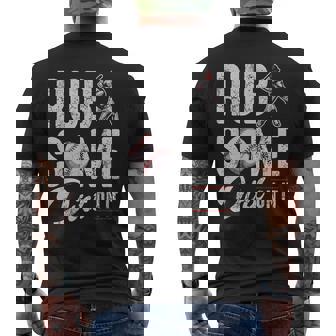 Baseball Rub Some Dirt On It Humor Sayings Quotes Men's T-shirt Back Print - Monsterry