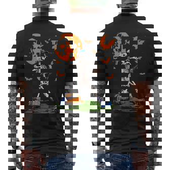 Baseball Skeleton Halloween Boys Baseball Spooky Season Men's T-shirt Back Print | Mazezy