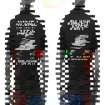 Bateaux Mon Bateau M'appelle Et Je Dois Partir Capitaine T-shirt imprimé au dos - Cadeauxyz