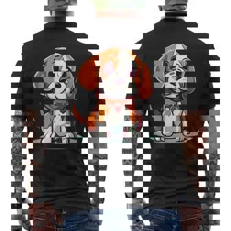 Beagle Buddy Men's Back Print T-Shirt - Monsterry
