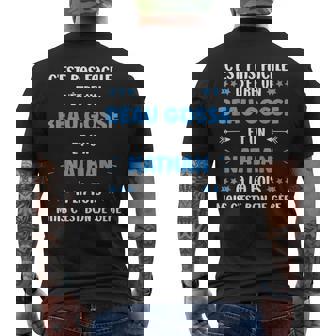 Beau Gosse Super Nathan Garçon Prénom Humour Nathan T-shirt imprimé au dos - Cadeauxyz
