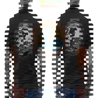 Beauty Japanese History Traditional Castle Cherry Blossoms Men's T-shirt Back Print - Monsterry