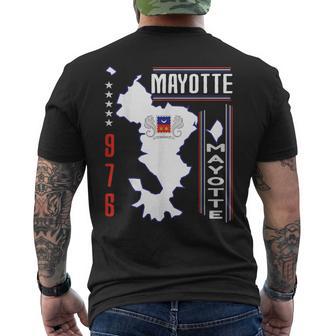Belle Idee Cadeau Drapeau Et Carte De Mayotte 976 T-shirt imprimé au dos - Cadeauxyz