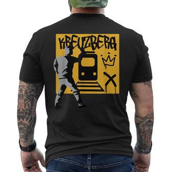 Berlin Kreuzberg Friedrichshain District Graffiti Crown U-Bahn T-Shirt mit Rückendruck - Geschenkecke