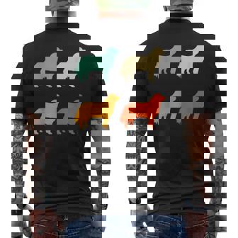 Bernese Mountain Dog For Dog Lover Retro Vintage Dog Men's T-shirt Back Print - Monsterry