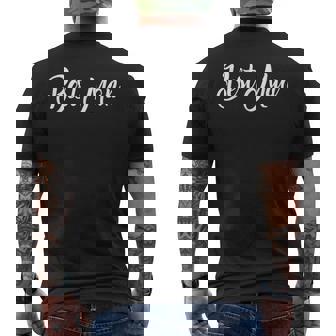Best Man White Wedding Bride Groom Bachelor Party Men's T-shirt Back Print - Monsterry