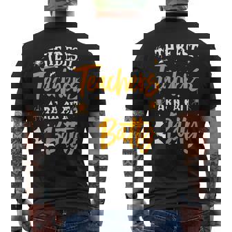 The Best Teachers Are A Bit Batty Halloween Teachers Men's T-shirt Back Print | Mazezy