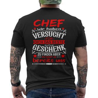 Bester Chef Für Dich Das Beste Chef T-Shirt mit Rückendruck - Geschenkecke