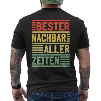 Bester Nachbar Alles Zeiten Nachbarn T-Shirt mit Rückendruck - Geschenkecke