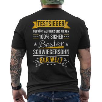 Bester Schwiegersohn Der Welt Testsieger T-Shirt mit Rückendruck - Geschenkecke