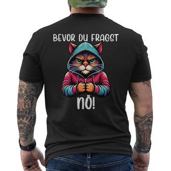 Bevor Du Fragst Nö Bevor Du Fragst Nö T-Shirt mit Rückendruck - Geschenkecke