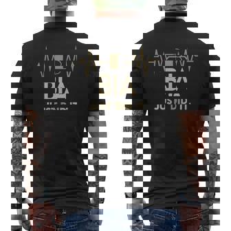 Bia Just Did I Personalized Last Name Men's T-shirt Back Print - Thegiftio UK