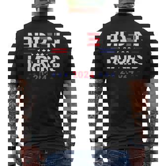 Biden Harris 2024 President American Flag Joe Biden Kamala Men's T-shirt Back Print | Mazezy