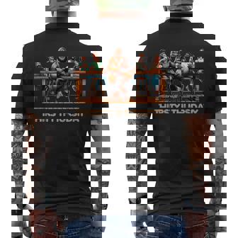Bigfoot's Thirsty Thursday After Work Sasquatch Men's T-shirt Back Print | Seseable CA