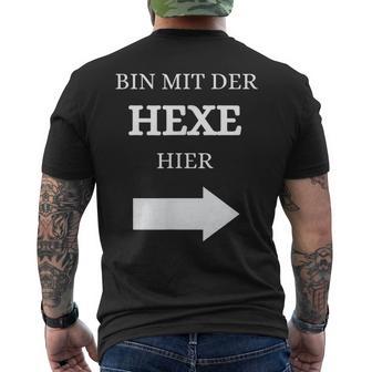 Bin Mit Der Hexe Hier Wizard T-Shirt mit Rückendruck - Geschenkecke