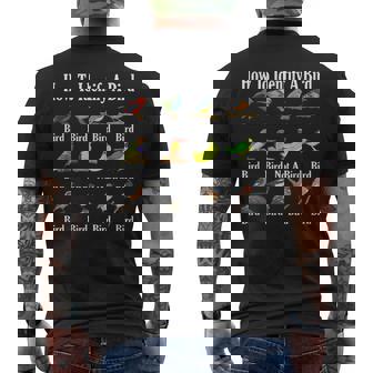Bird Watcher How To Identify A Bird Birder Definition Men's T-shirt Back Print - Monsterry