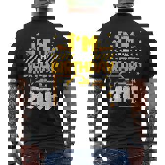 Im The Birthday Boy Construction Family Party Decorations Men's T-shirt Back Print - Thegiftio UK