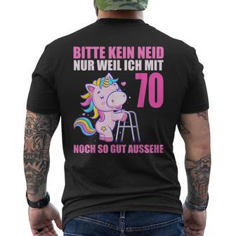 Bitte Keine Enid Gut Aussehe 70 Jahre Einhorn 70Th Birthday T-Shirt mit Rückendruck - Geschenkecke