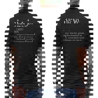 Black Job Definition Men's T-shirt Back Print | Seseable UK
