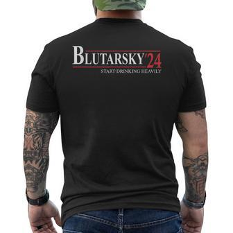 Blutarsky 2024 Start Drinking Heavily Political Men's T-shirt Back Print - Monsterry DE