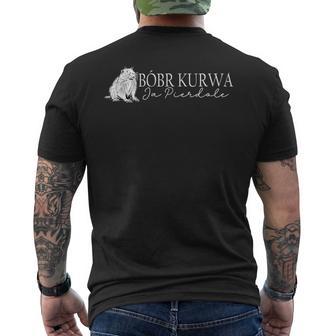 Bobr Kurwa Simpel Kurwa Biber Bober Bobr Ja Pierdole T-Shirt mit Rückendruck - Geschenkecke