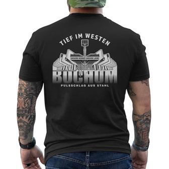 Bochum Stadion Tieff Im Westen Mit Nem Pulsschlag Sl T-Shirt mit Rückendruck - Geschenkecke