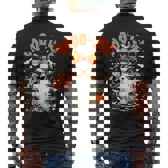 Boo-Jee Trick Or Treat Spooky Ghost Jack O Lantern Halloween Men's T-shirt Back Print - Monsterry