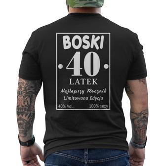 Boski 40 Latek Polska Koszulka Urodzinowa 40 Urodziny 40 Lat T-Shirt mit Rückendruck - Geschenkecke