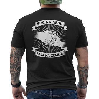 Bosnia With Bog Na Nebu Kum Na Zemlji Croatia Serbia Motif T-Shirt mit Rückendruck - Seseable