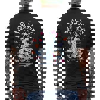 Boujee Boo-Jee Costume Ghost Spooky Season Cute Halloween Men's T-shirt Back Print - Monsterry
