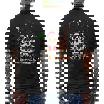 Bouvier Bernois Noël Chiens Drôles Père Noël Renne Elfe T-shirt imprimé au dos - Cadeauxyz
