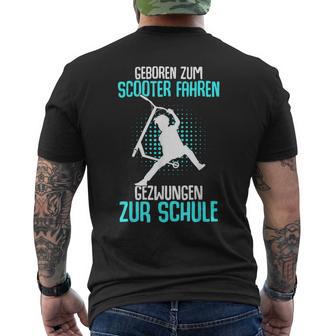 Boys & Children's With 'Geboren Zum Scooter Fahren' Motif T-Shirt mit Rückendruck - Geschenkecke