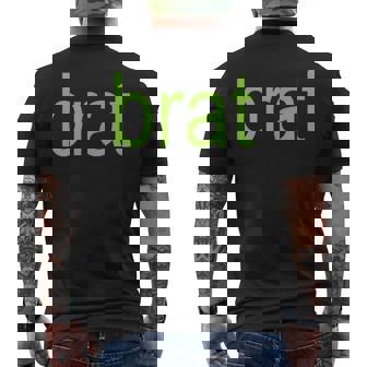 Brat Trending Green Brat Men's T-shirt Back Print | Mazezy