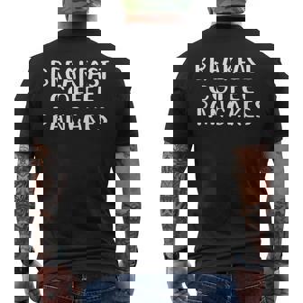 Breakfast Coffee Pancakes Morning Person T-Shirt Men's Back Print T-Shirt - Monsterry