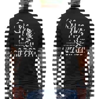 Bride Wedding Date June 27 2020 Men's T-shirt Back Print - Monsterry