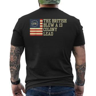 The British Blew A 13 Thirn Colony Lead 4Th Of July Men's T-shirt Back Print - Monsterry DE
