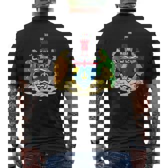 British Indian Ocean Territory Coat Of Arms Flag Men's T-shirt Back Print - Monsterry