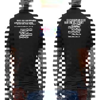 British Indian Ocean Territory Flag Souvenir Men's T-shirt Back Print - Monsterry