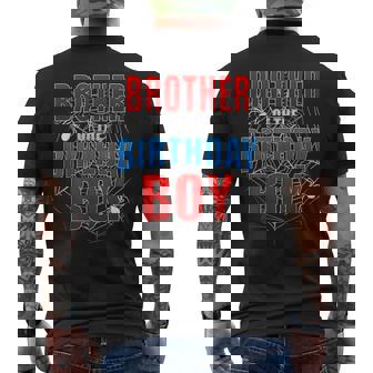 Brother Of The Birthday Boy Costume Spider Web Spider Lover Men's T-shirt Back Print - Thegiftio UK