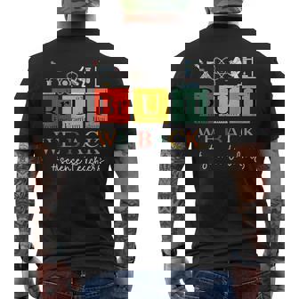 Bruh We Back Science Teachers Vintage Chemistry Men's T-shirt Back Print | Mazezy