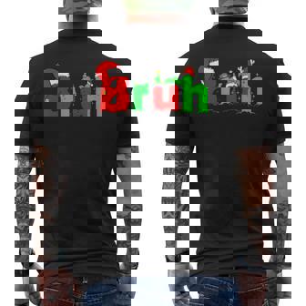 Bruh Saying Bro Teens Boys Kids Christmas Pajamas Xmas Men's Back Print T-Shirt - Monsterry