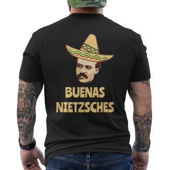 Buenas Nietschez Nietzsche Philosophy T-Shirt mit Rückendruck - Geschenkecke