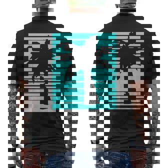 California Republic Motif Palmier Turquoise T-shirt imprimé au dos - Cadeauxyz