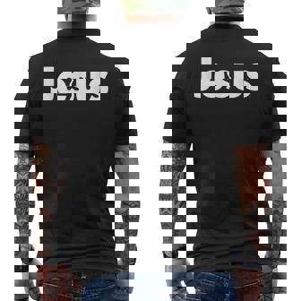 Camicia Che Dice Gesù Cristiano Religioso T-shirt da uomo con stampa posteriore - Novitaregali