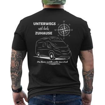 Campingplatz Kastenwagen Motorhome T-Shirt mit Rückendruck - Geschenkecke