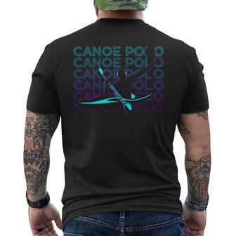 Canoe Polo Canoeing Retro T-Shirt mit Rückendruck - Seseable