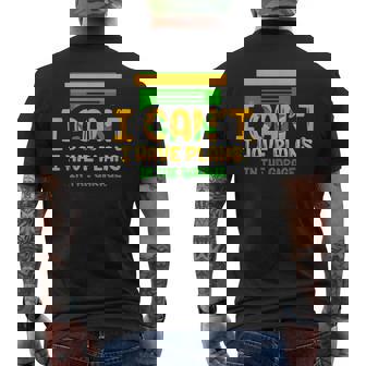 I Can't I Have Plans In The Garage Car Mechanic Hobby Tools Men's T-shirt Back Print - Thegiftio UK