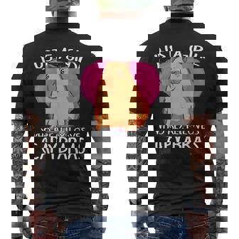 Capibara Capivara Una Chica Que Ama Capibaras Camiseta Hombre Estampado Espalda - Regaloses