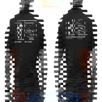 Car Drag Racing Your Boyfriend And My Boyfriend Funny Theme Men's Back Print T-Shirt - Monsterry