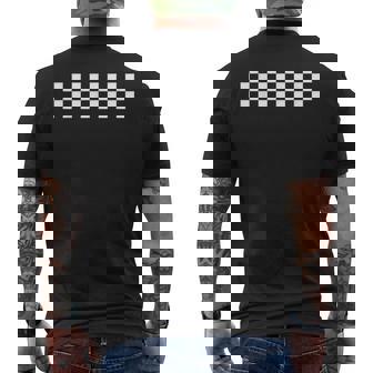 Car Racing Checkered Finish Line Flag Auto Sports Race Car Men's T-shirt Back Print - Thegiftio
